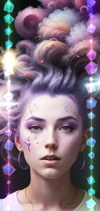 Eyelash Purple Light Live Wallpaper