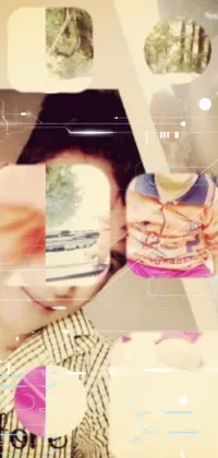 This lively Android phone live wallpaper showcases a playful scene of a couple taking a selfie