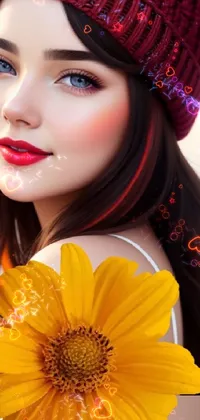 Face Flower Lip Live Wallpaper