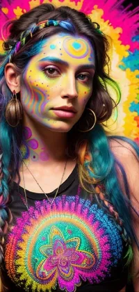 Face Hair Colorfulness Live Wallpaper