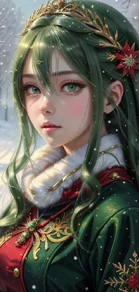 Face Hairstyle Green Live Wallpaper