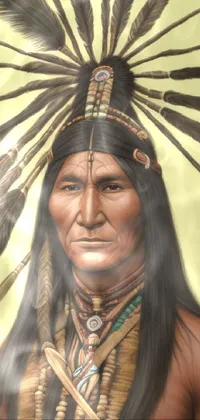 Native American Spirit Warrior  Live Wallpaper