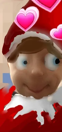 This cartoon elf live wallpaper brings cheer and a touch of romance to your phone screen