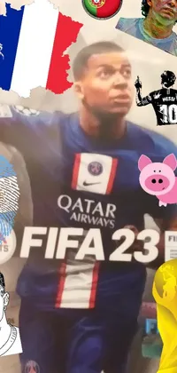 This lively live wallpaper features a close-up view of a Nintendo Wii game with a Brazilian footballer depicted in stunning high-resolution graphics