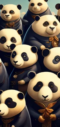 Download Cute Kawaii Panda Chilling Out Wallpaper