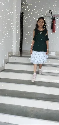 Fashion Stairs Standing Live Wallpaper