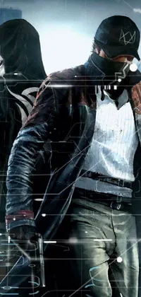 This phone live wallpaper showcases stunning concept art from Watch Dogs game