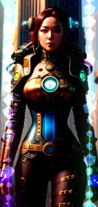 Steampunk Cyborg  Live Wallpaper