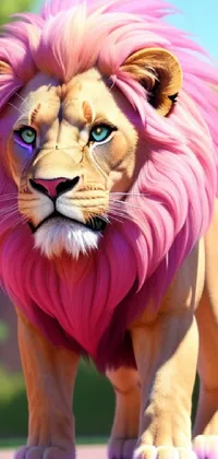 pink lion Live Wallpaper