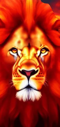 Get up close and personal with the king of the jungle with this digital rendering of a lion's face as your phone's live wallpaper