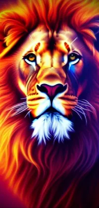Add a touch of wildlife to your phone with this stunning lion's face live wallpaper