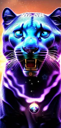 Felidae Light Purple Live Wallpaper