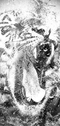Felidae Organism Black-and-white Live Wallpaper