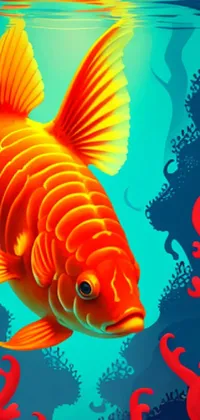 moving goldfish wallpaper