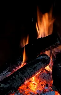 Fire Flame Charcoal Live Wallpaper