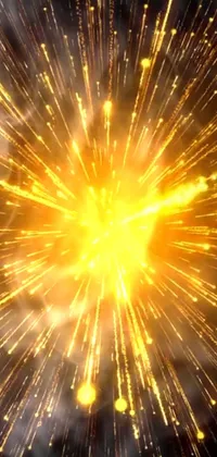 Fireworks Amber Gold Live Wallpaper