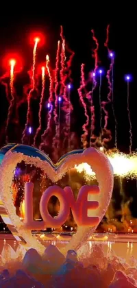Fireworks Entertainment Purple Live Wallpaper