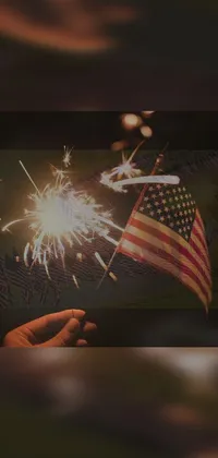 Fireworks Flag Flag Of The United States Live Wallpaper