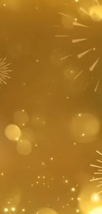 Fireworks Gold Sky Live Wallpaper