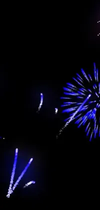 Fireworks Light Purple Live Wallpaper