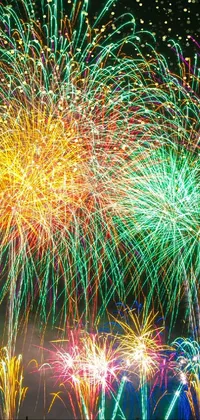 Add excitement and color to your phone screen thanks to the "Fireworks in the Sky" live wallpaper