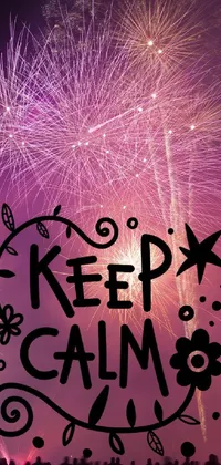Fireworks Pink Font Live Wallpaper