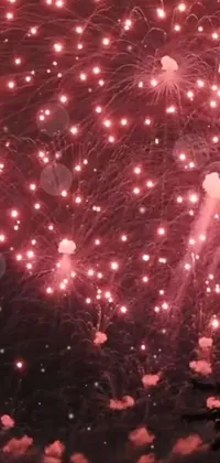 Fireworks Pink Tree Live Wallpaper