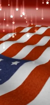 Flag Of The United States Orange Line Live Wallpaper
