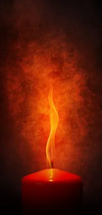 Flame Orange Candle Live Wallpaper