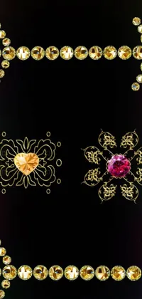 Enjoy the beauty of shimmering jewels in this breathtaking live wallpaper