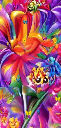 Flower Art Paint Nature Live Wallpaper