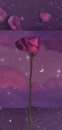Flower Atmosphere Purple Live Wallpaper