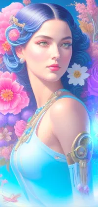 Flower Azure Eyelash Live Wallpaper