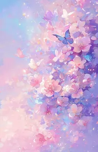 Flower Azure Paint Live Wallpaper