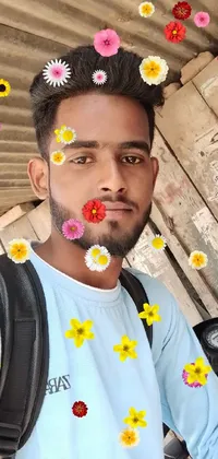 Flower Beard Hairstyle Live Wallpaper