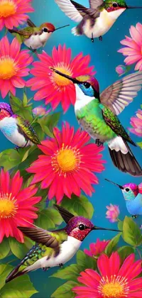 Flower Bird Plant Live Wallpaper
