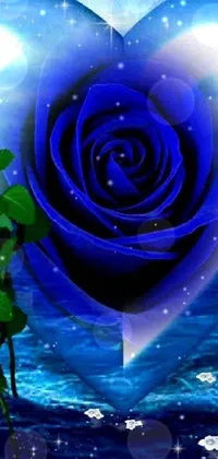 Flower Blue Light Live Wallpaper