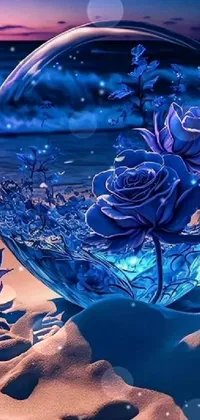 Flower Blue Nature Live Wallpaper