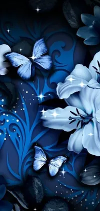 Flower Blue Petal Live Wallpaper