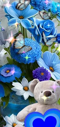 Flower Blue Petal Live Wallpaper