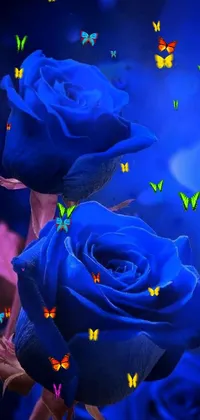 Flower Blue Rose Plant Live Wallpaper