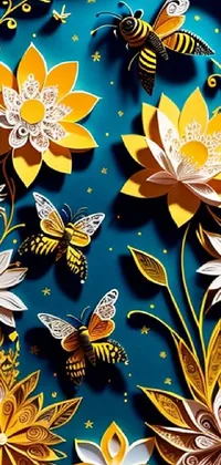 Flower Botany Butterfly Live Wallpaper