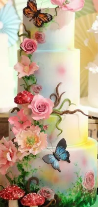Flower Cake Decorating Food Live Wallpaper
