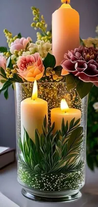 Flower Candle Light Live Wallpaper