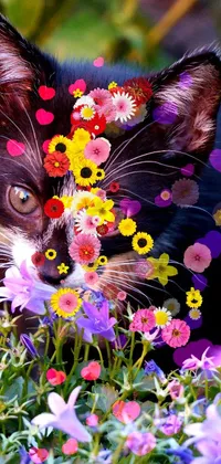 Flower Cat Plant Live Wallpaper