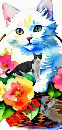 Flower Cat Vertebrate Live Wallpaper