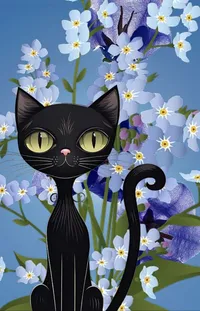 Flower Cat Vertebrate Live Wallpaper