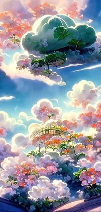 Flower Cloud Sky Live Wallpaper