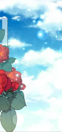 Flower Cloud Sky Live Wallpaper