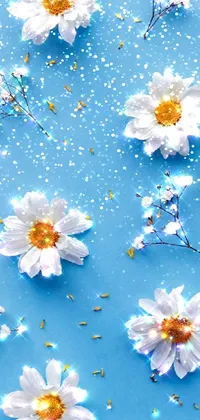 Flower Daytime White Live Wallpaper